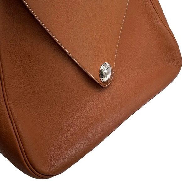 HERMES Christine Taurillon Clemence Cognac - Picture 7 of 15